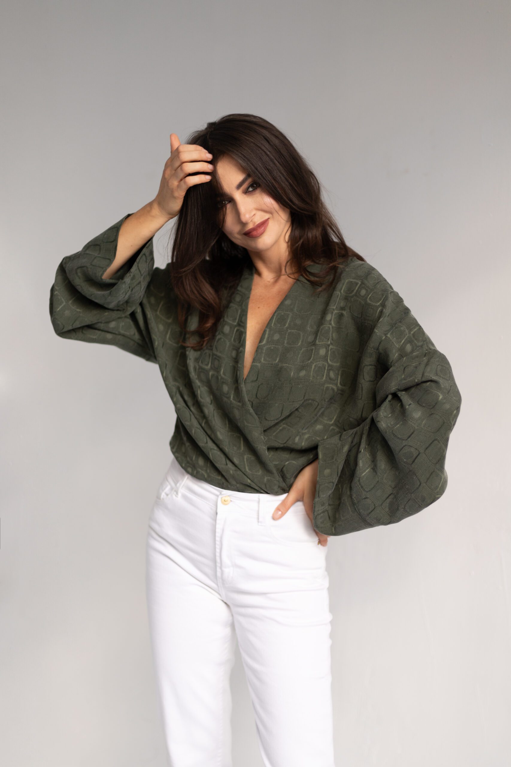 kimonowa bluzka ERI Khaki