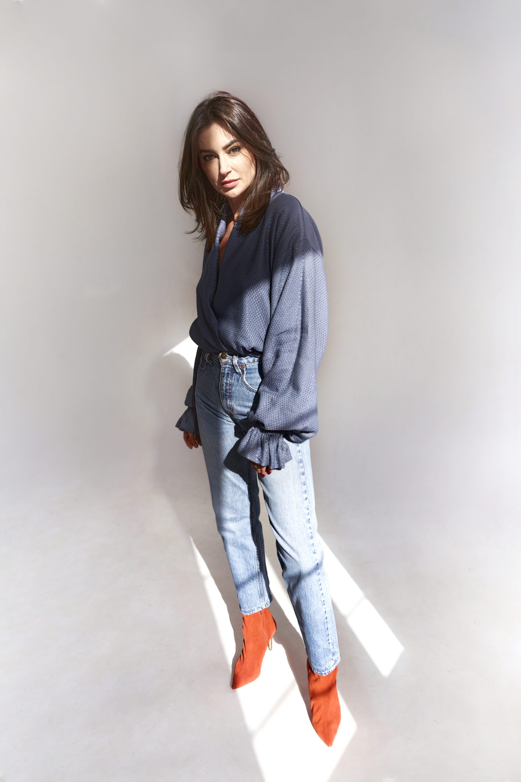 lniana koszula MAI Denim Blue - obrazek 3