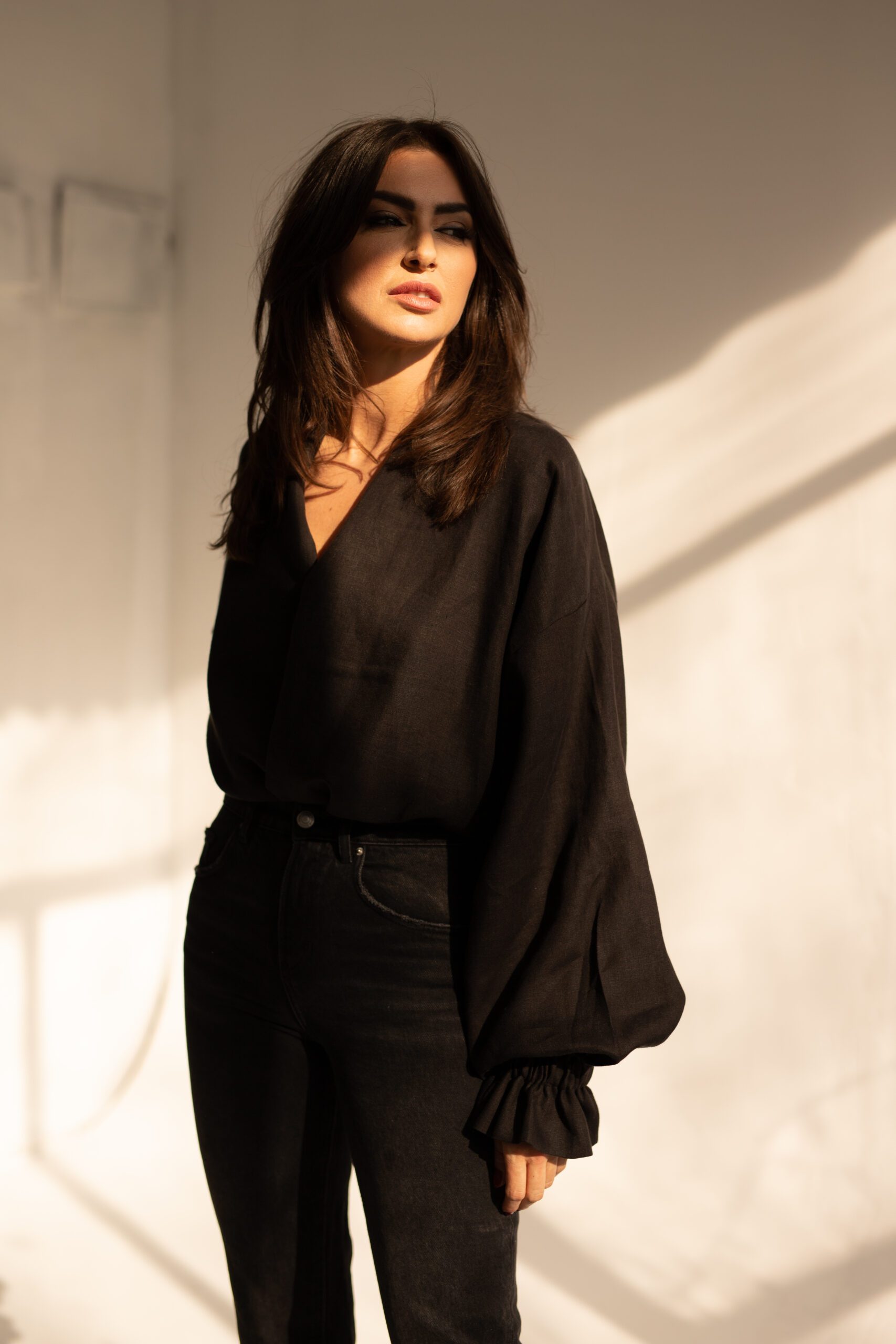 MAI Lino Nero oversized shirt