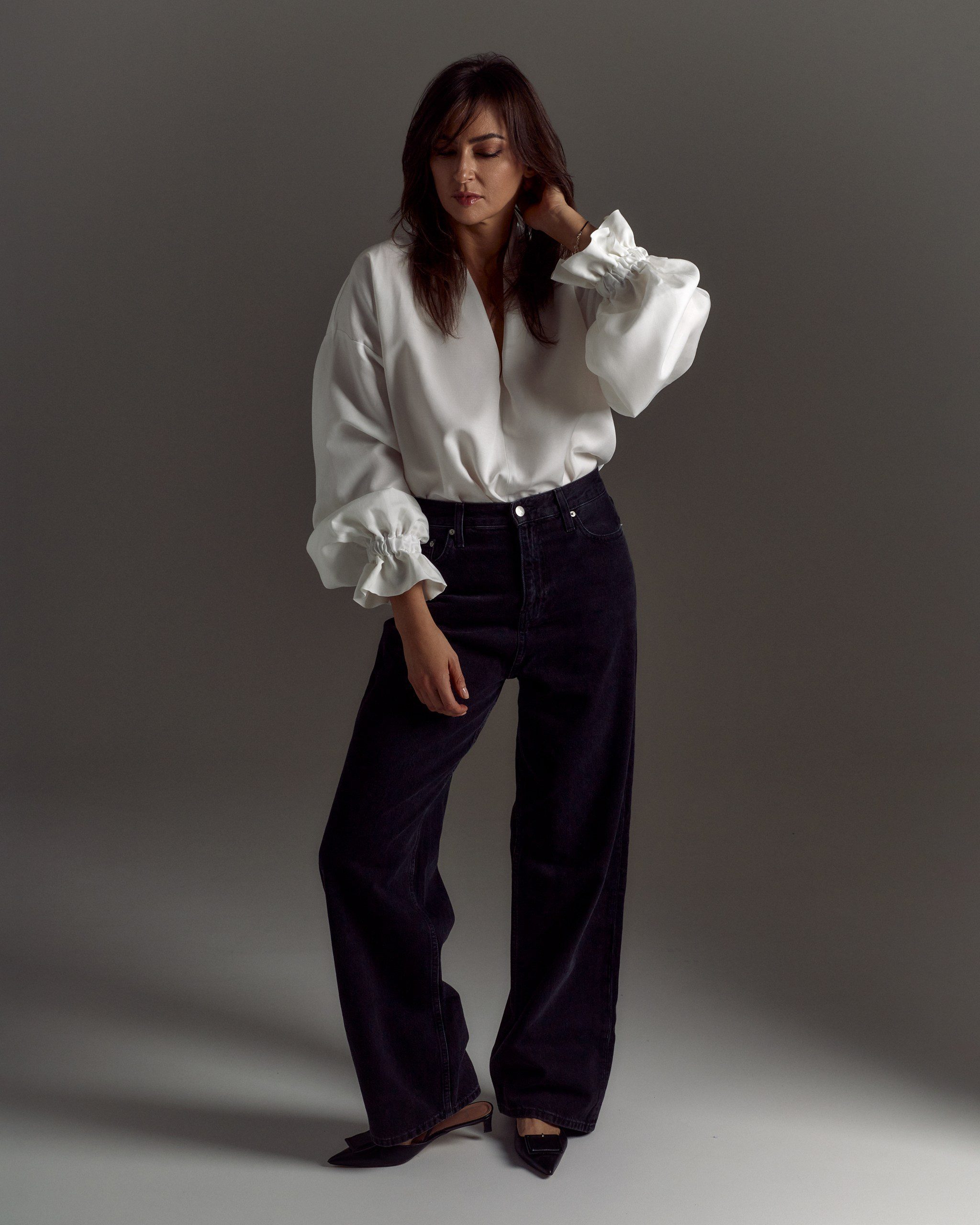 oversize'owa koszula MAI Simple White - obrazek 8