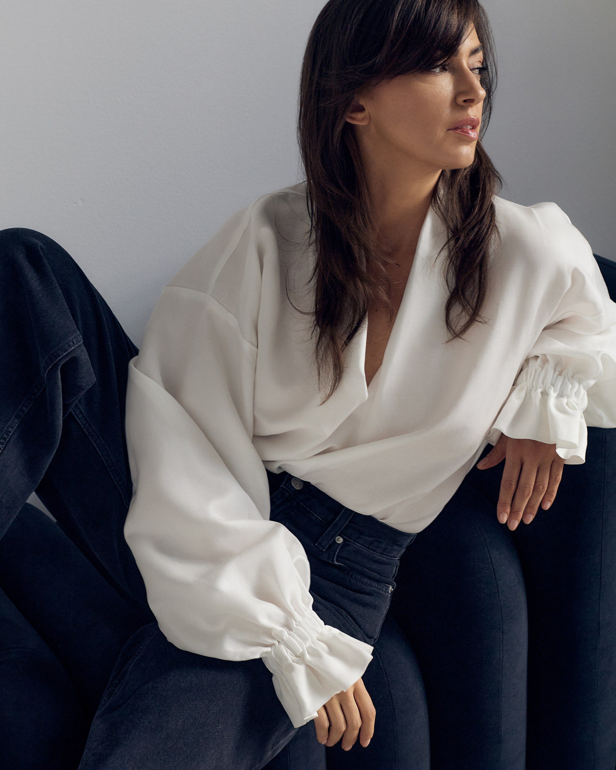 oversize'owa koszula MAI Simple White