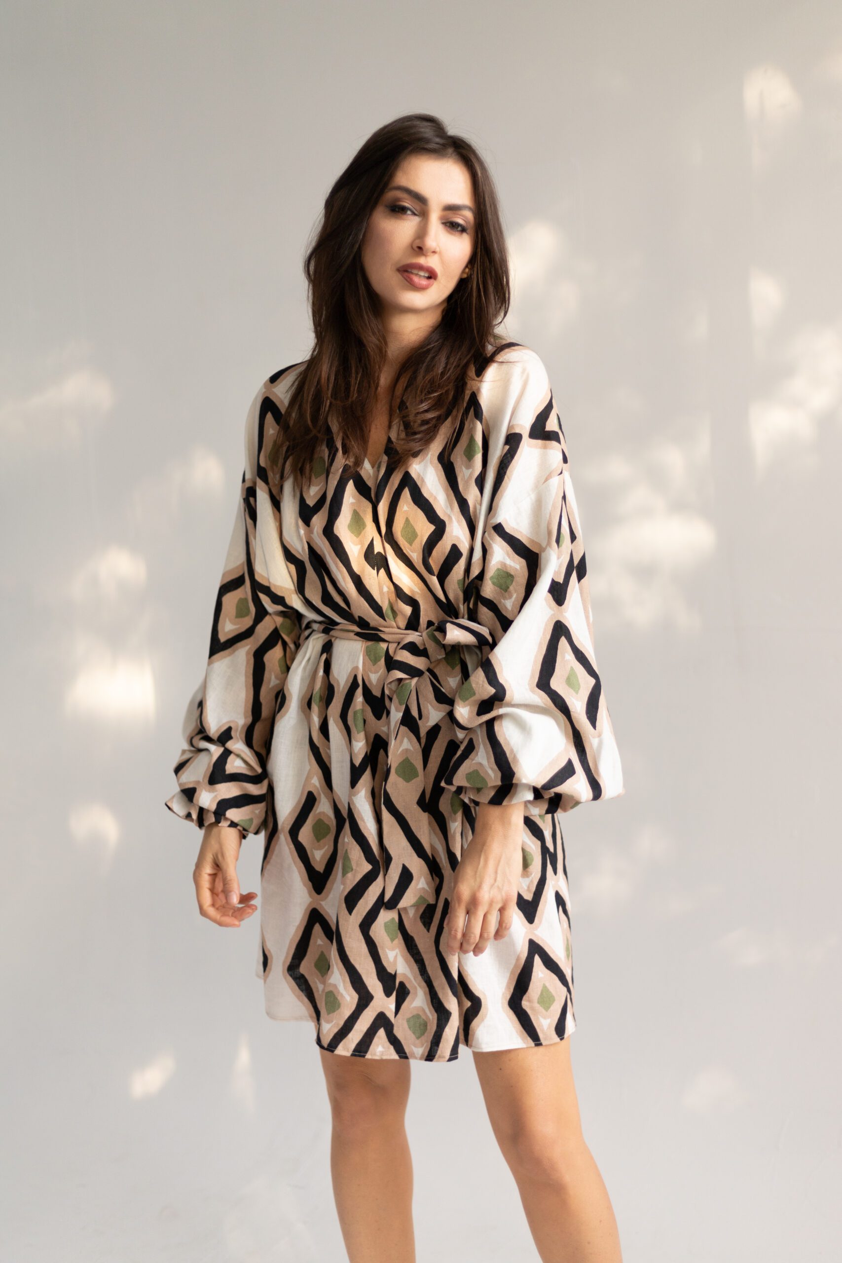 MAIKO Quadro linen dress