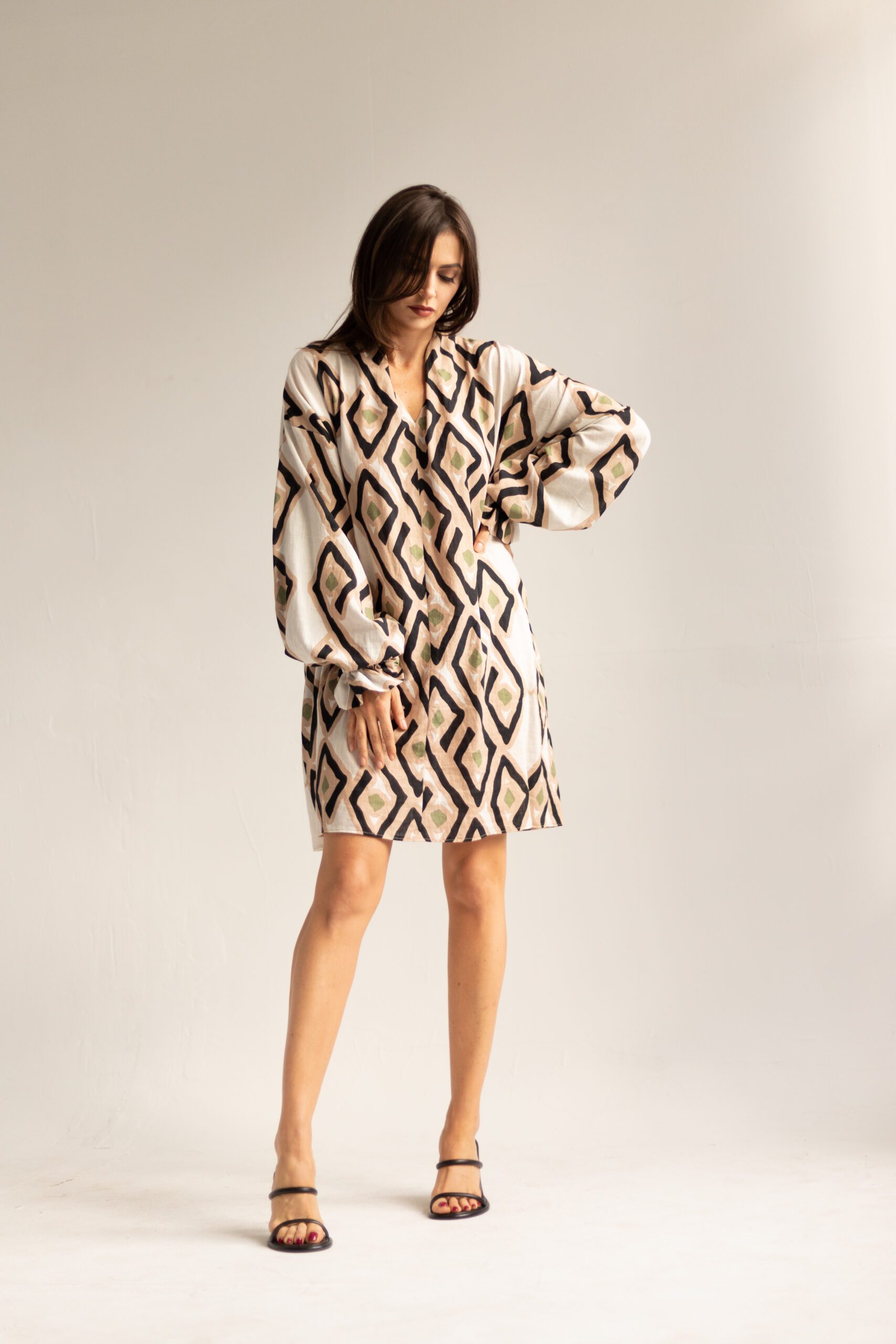 MAIKO Quadro linen dress - Image 2