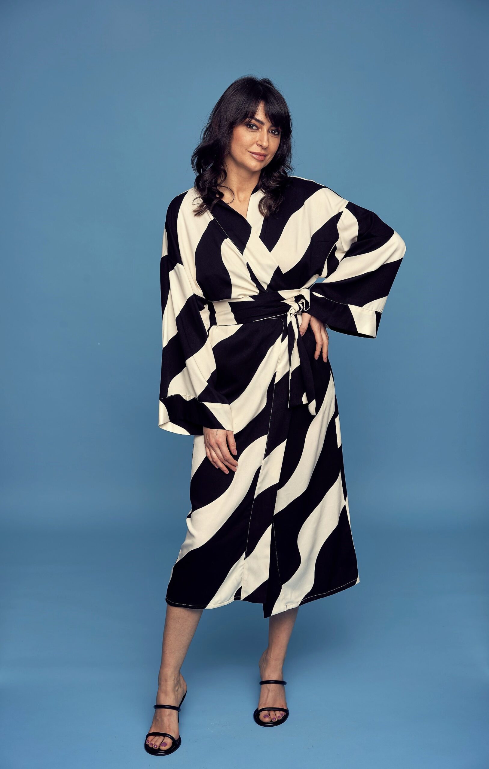 SAORI Black Waves kimono - Image 8