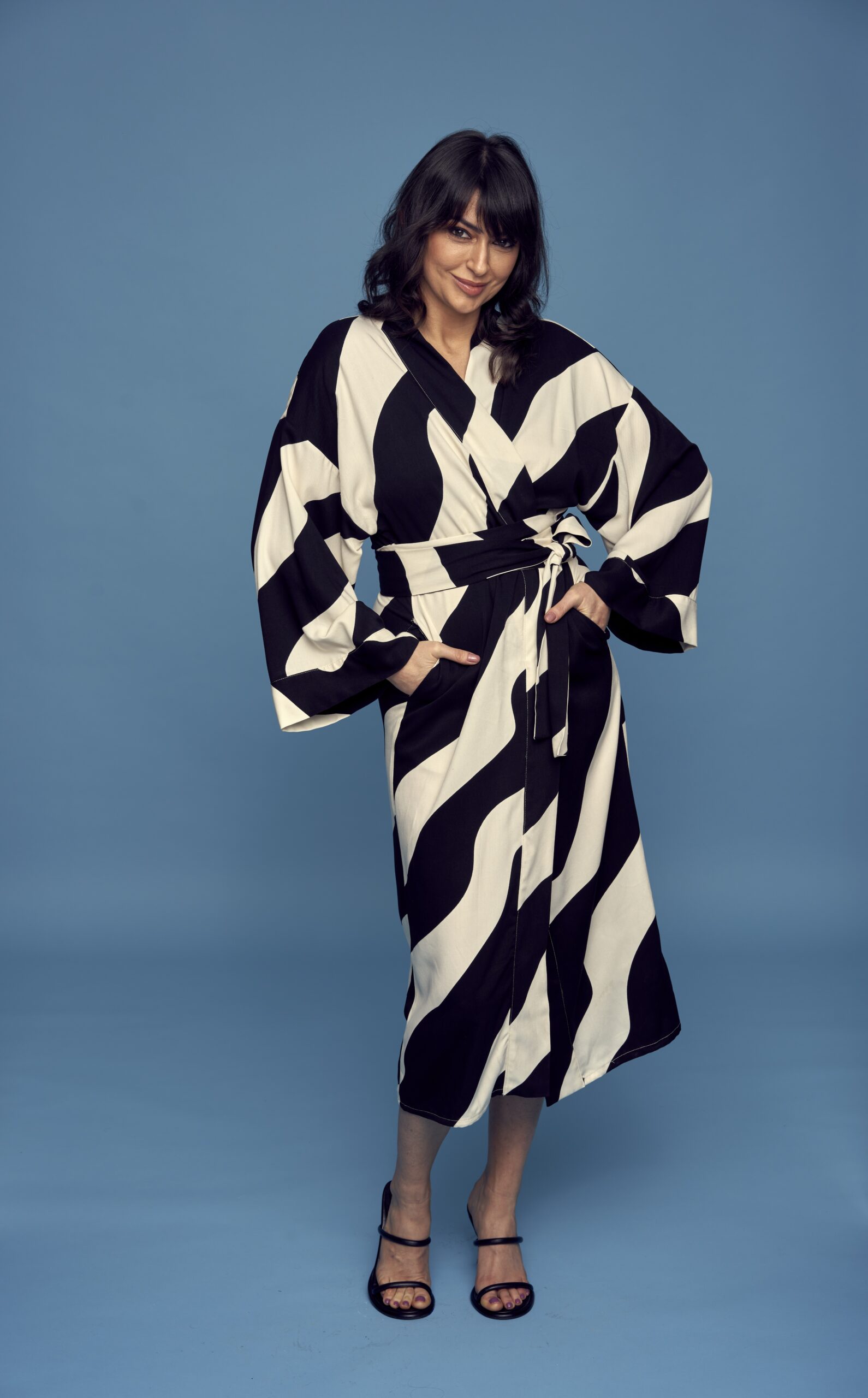 SAORI Black Waves kimono - Image 4