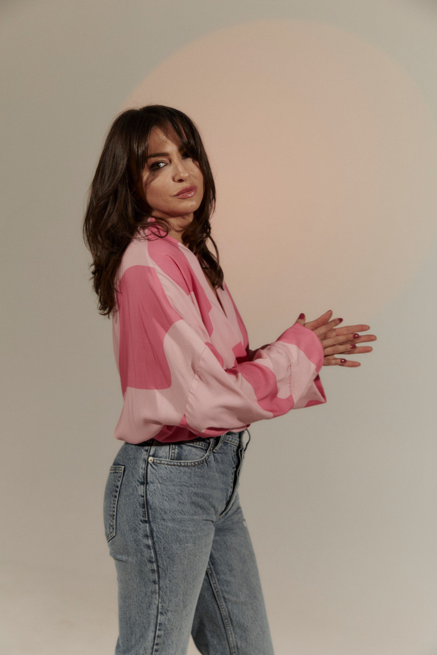 kimonowa koszula ERI Candy Pink - obrazek 3