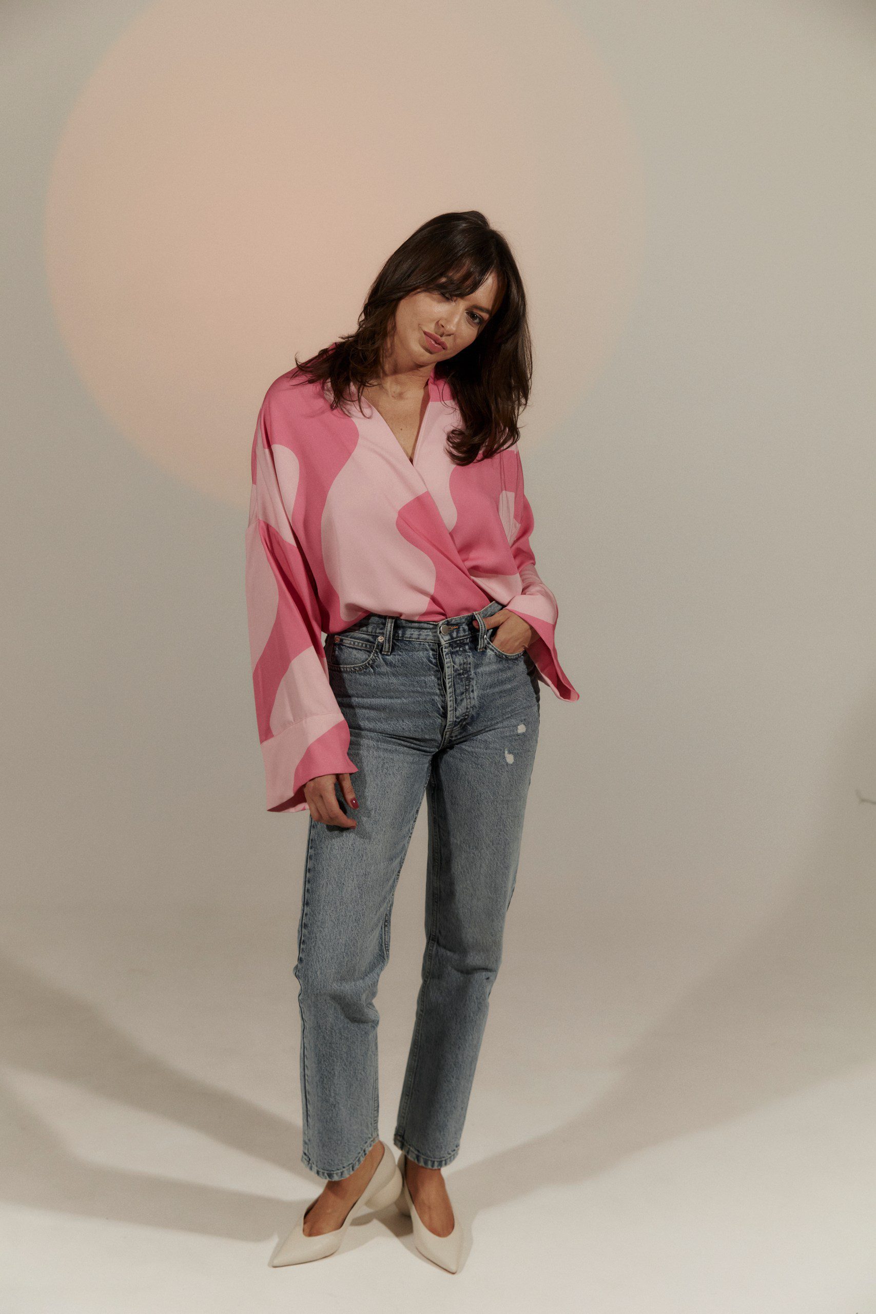 kimonowa koszula ERI Candy Pink - obrazek 2