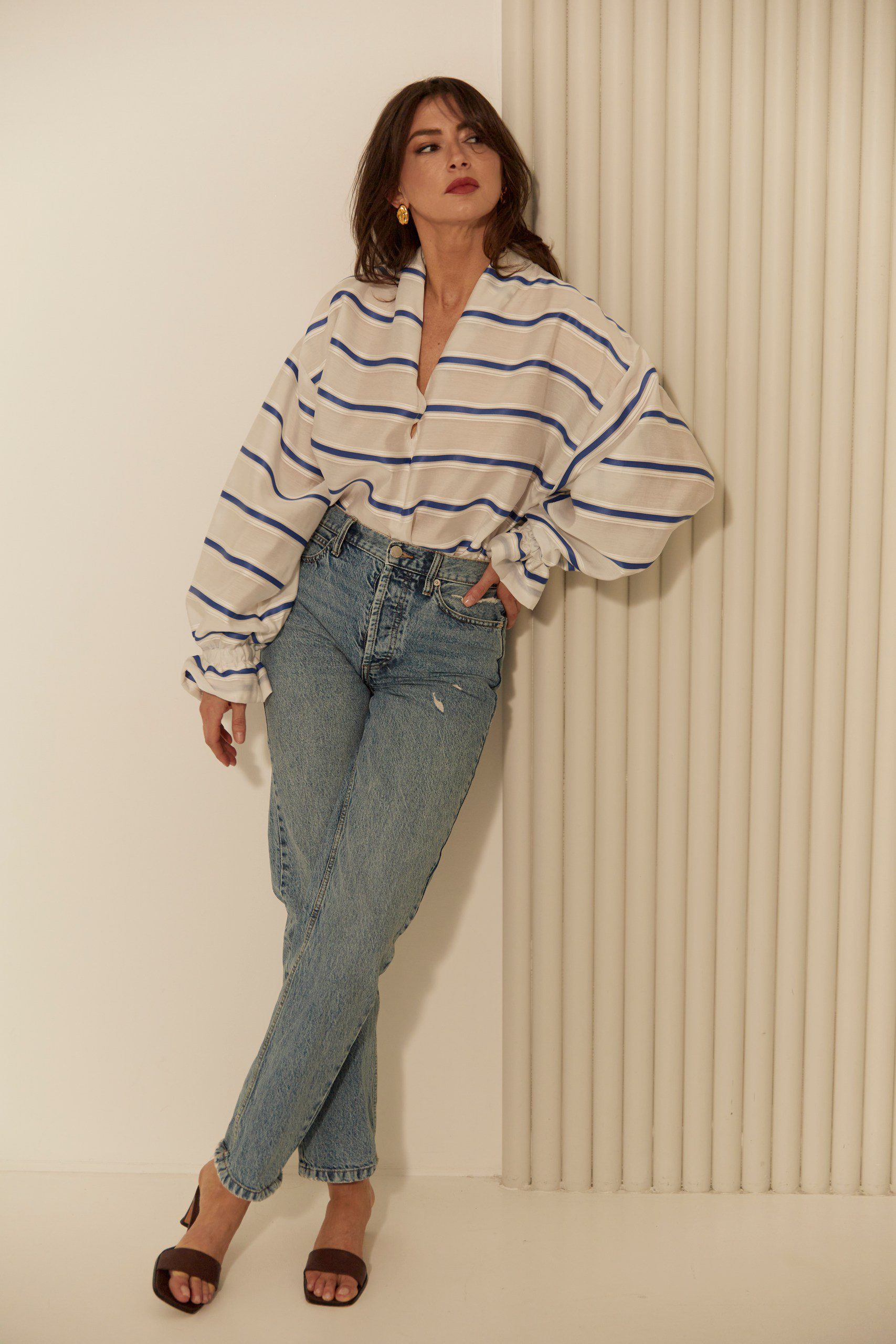 MAI Silk Stripes Navy Blue - obrazek 5