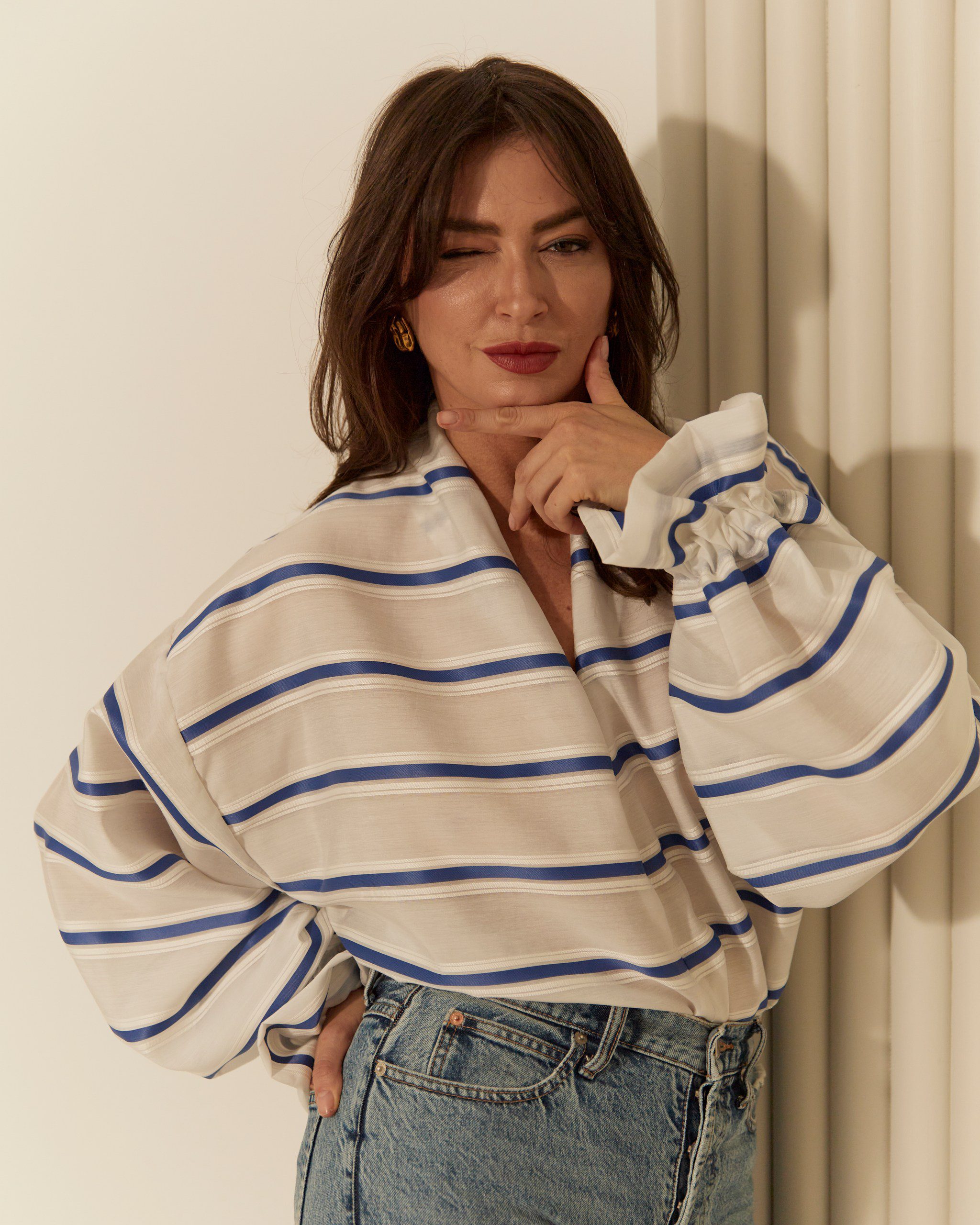 MAI Silk Stripes Navy Blue - obrazek 3