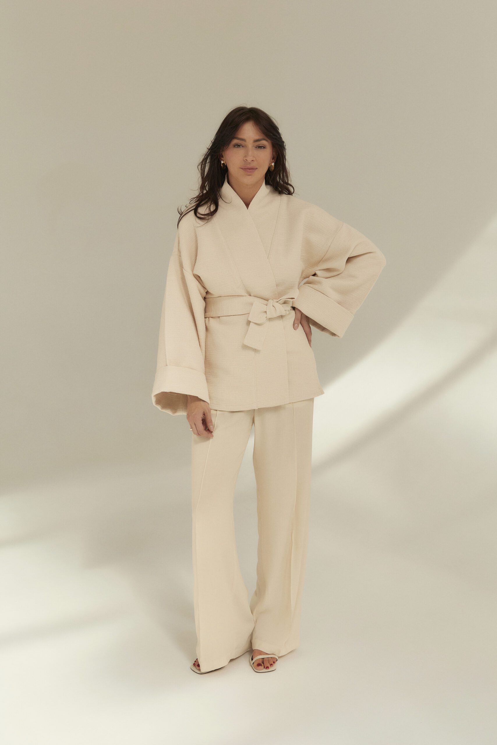 AKIKO Crema Meringa kimono - Image 3