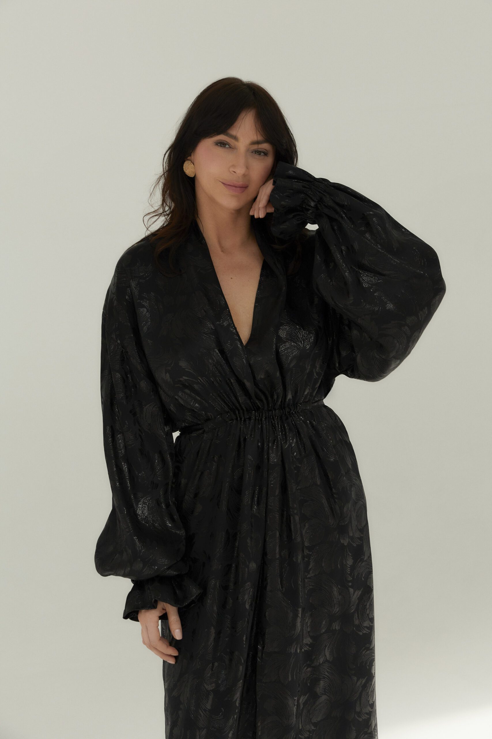 MAIKO Black Silk maxi dress - Image 2