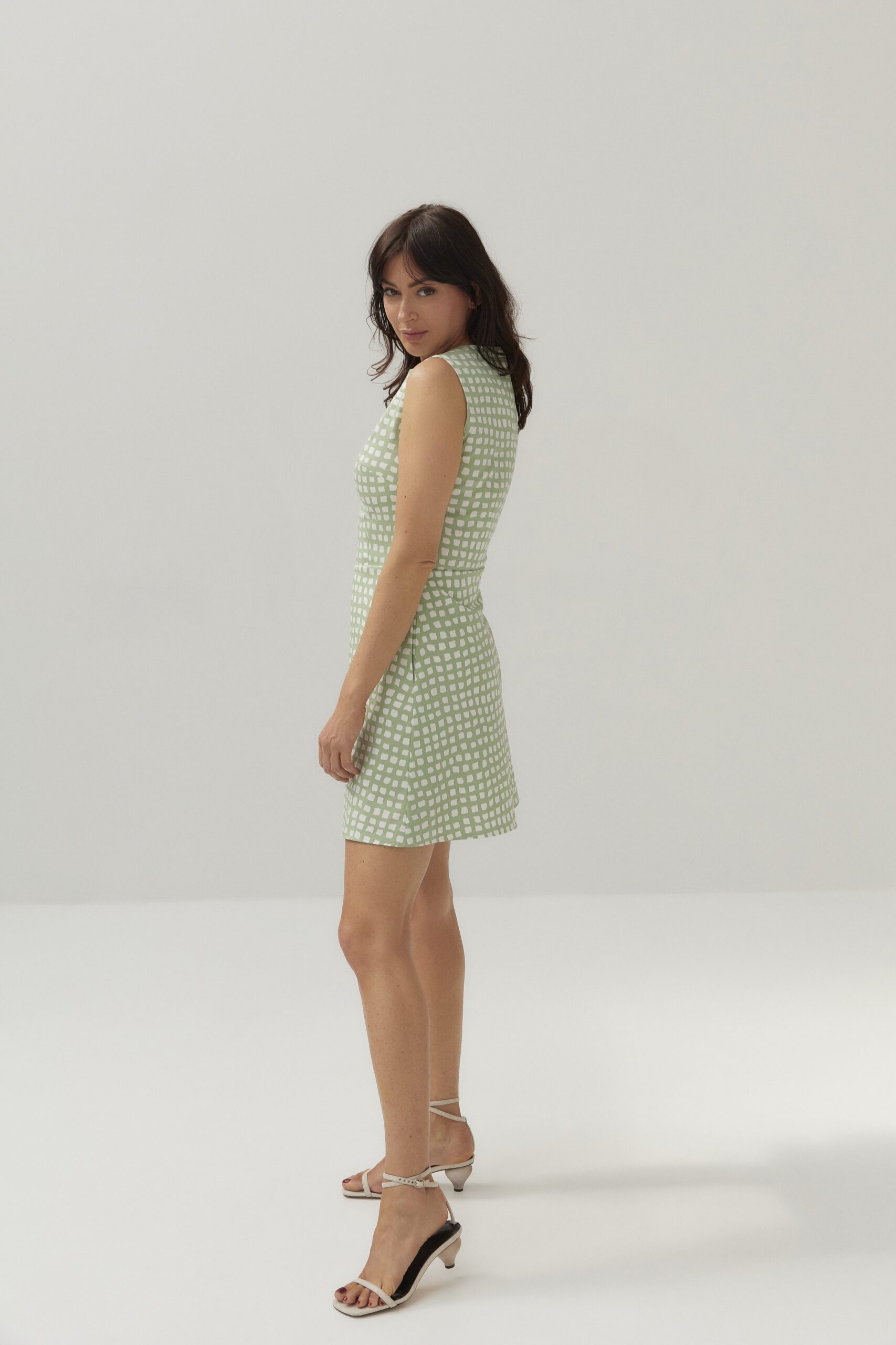 MIO Minty Check mini dress - Image 4