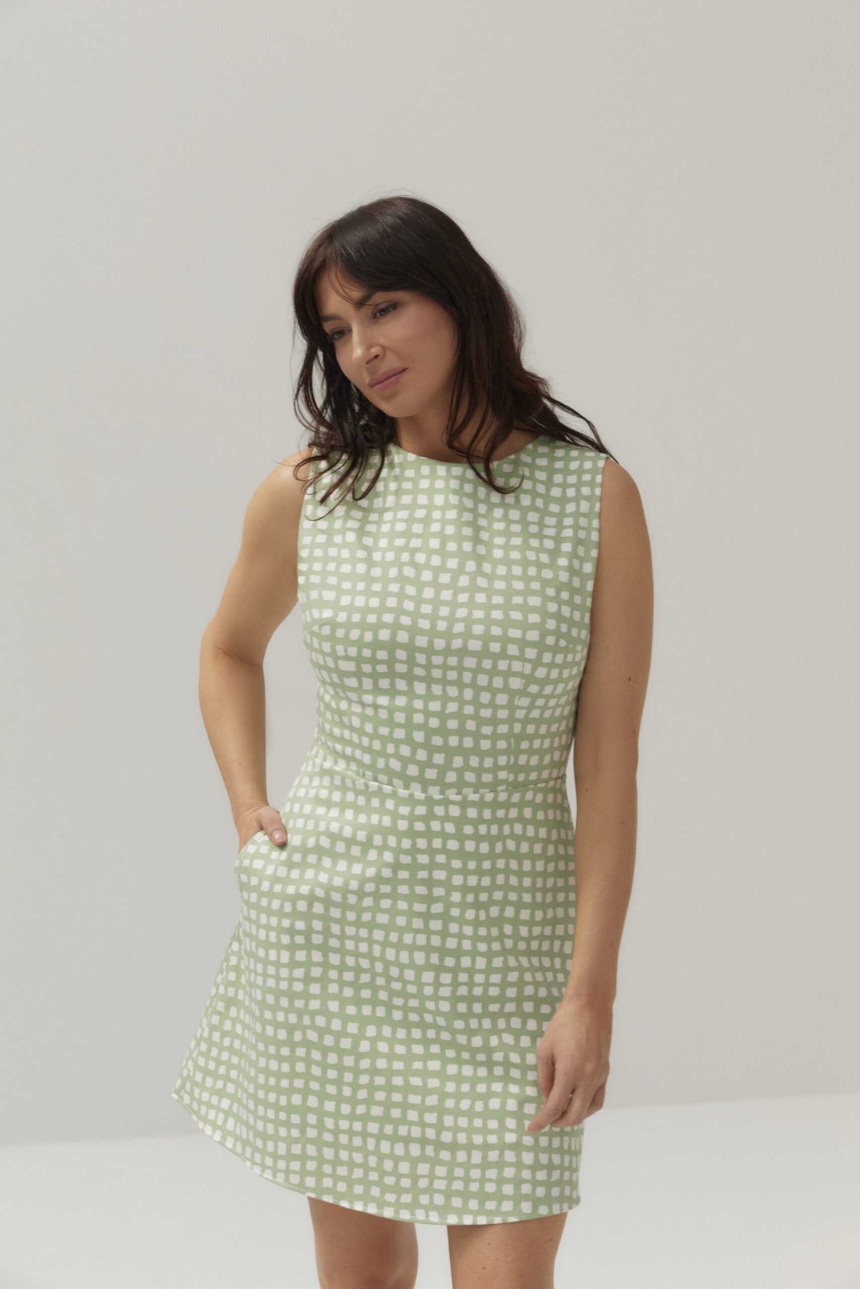 MIO Minty Check mini dress - Image 2