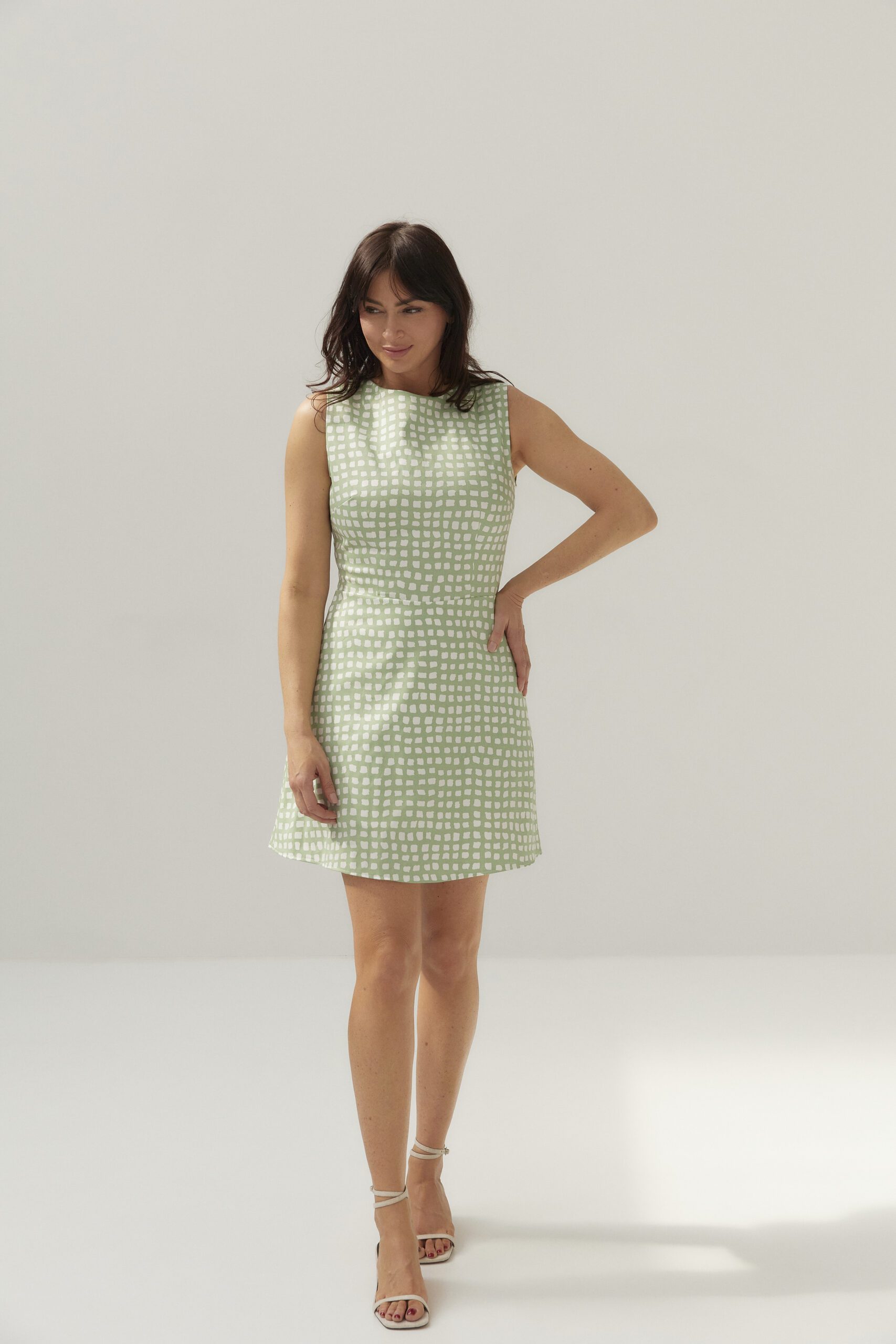 MIO Minty Check mini dress - Image 3