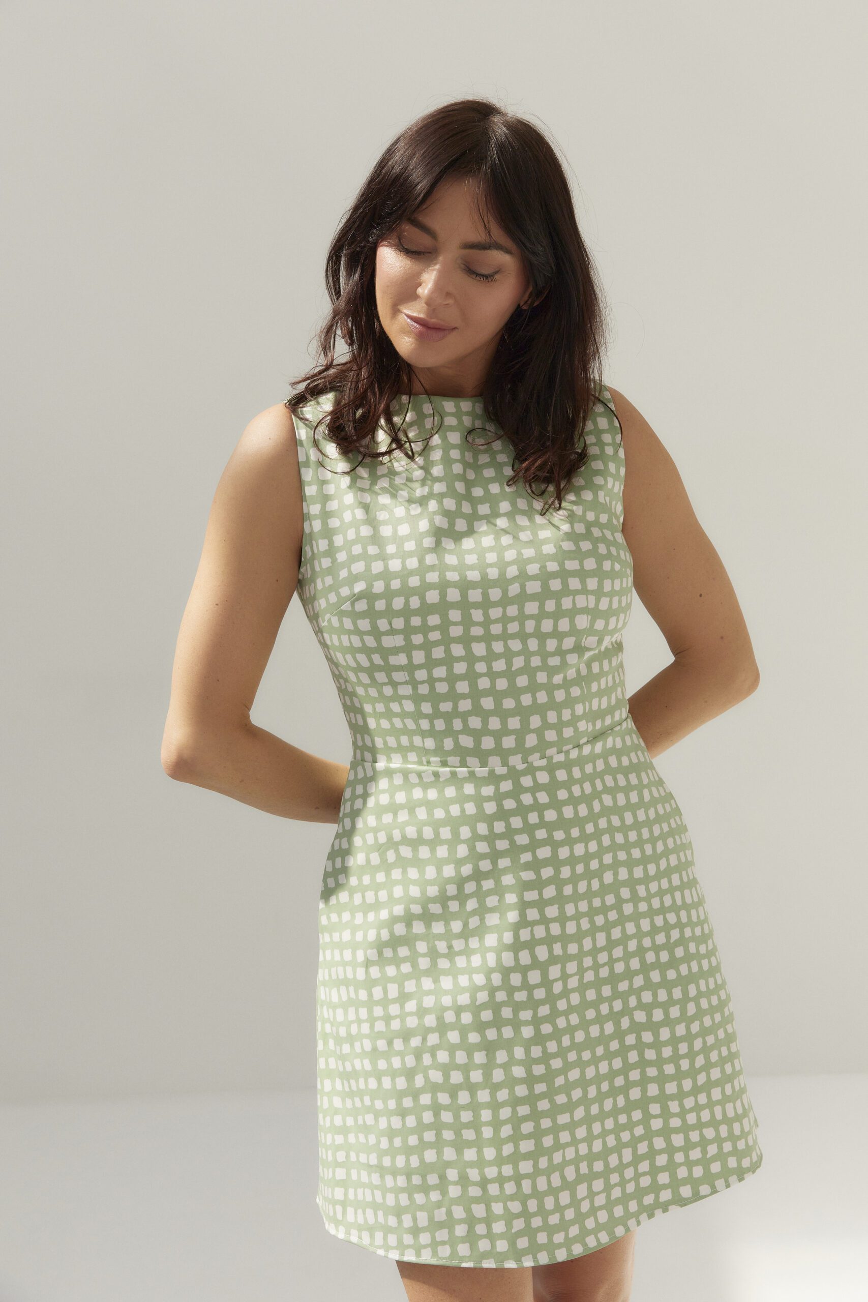MIO Minty Check mini dress